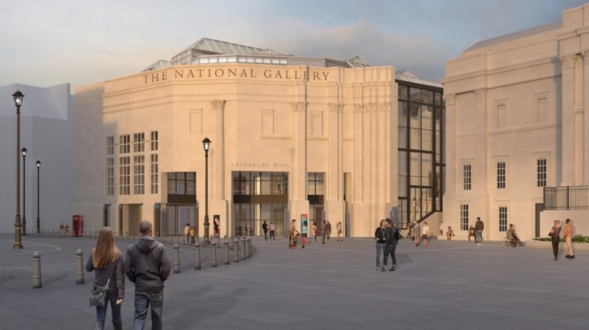 Image of new proposed alterations of the Sainsbury Wing at the National Gallery